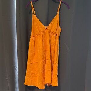 wild fable Orange V-Neck Spaghetti Strap cute summer dress